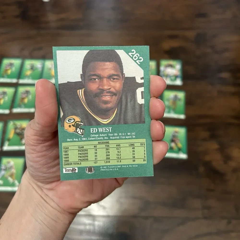1991 Green Bay Packers Football Card Lot Of  29 Trading Cards